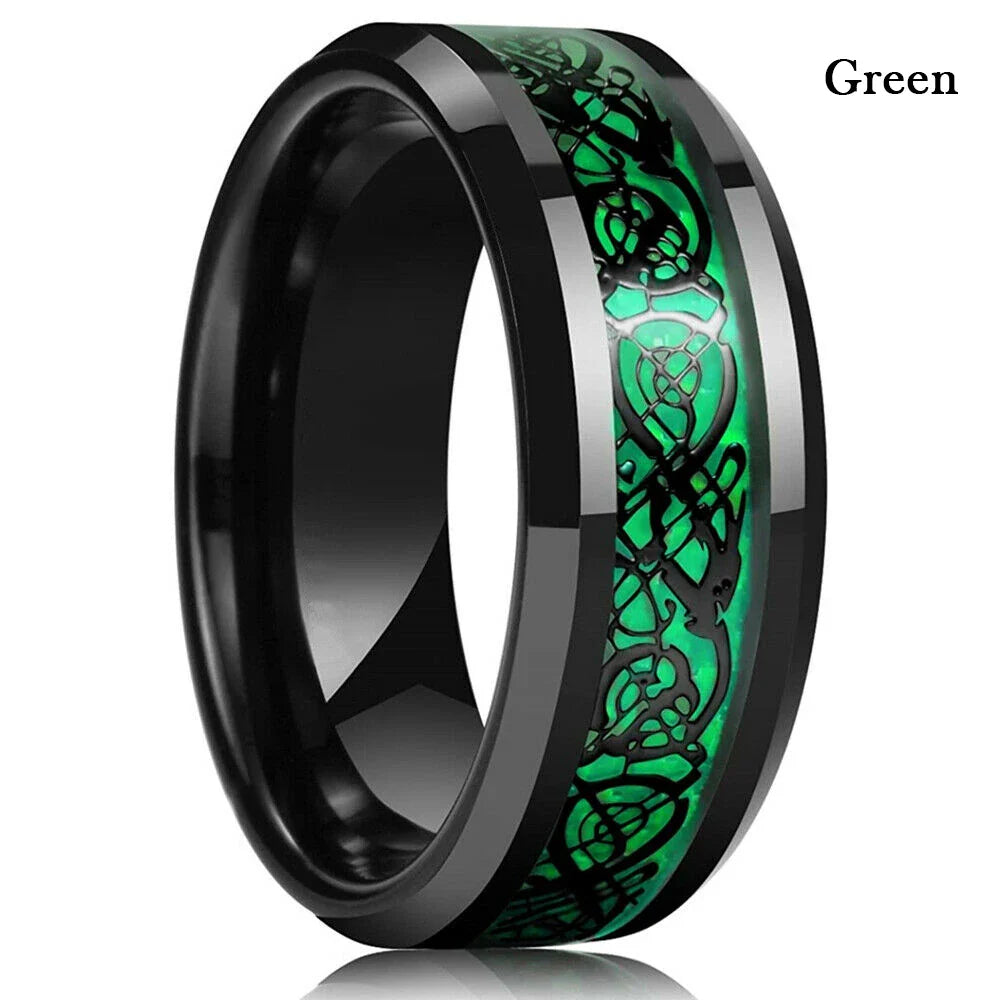 Anillo Dragon Celta - 21 Colores Acero Inoxidable
