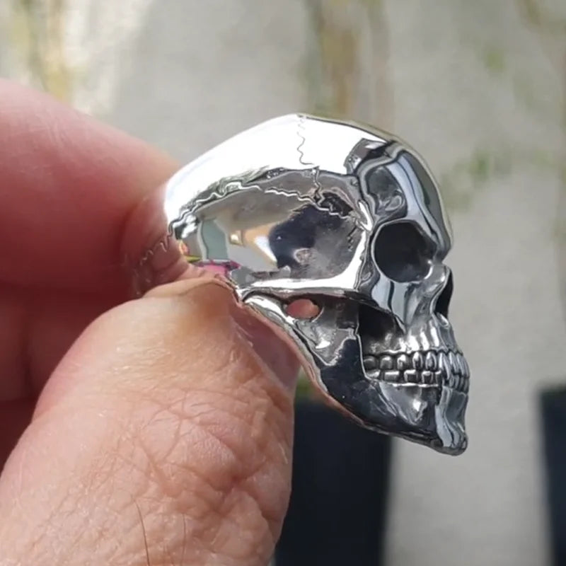 Anillo Cabeza de Fantasma - Biker Gotico Hip-Hop