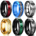 Anillo Dragon Celta - 21 Colores Acero Inoxidable