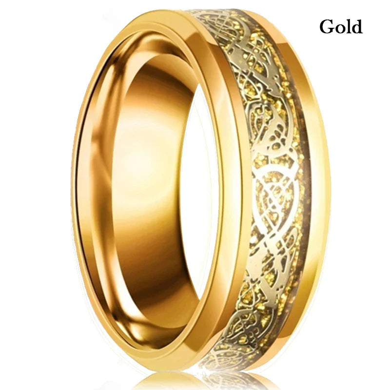 Anillo Dragon Celta - 21 Colores Acero Inoxidable