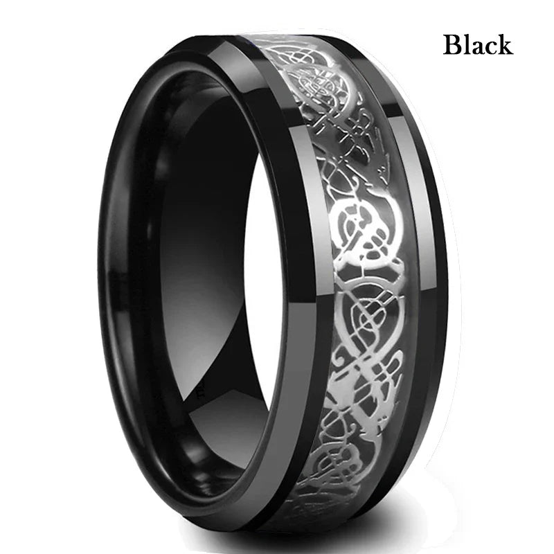Anillo Dragon Celta - 21 Colores Acero Inoxidable