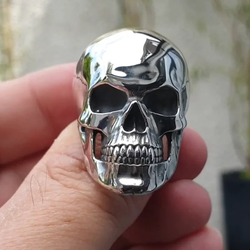 Anillo Cabeza de Fantasma - Biker Gotico Hip-Hop