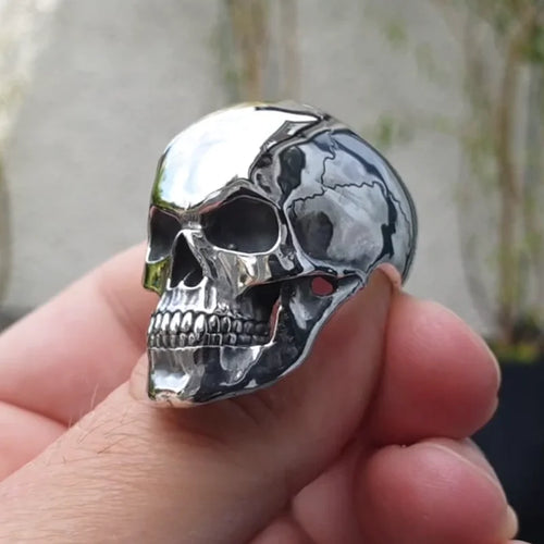 Anillo Cabeza de Fantasma - Biker Gotico Hip-Hop