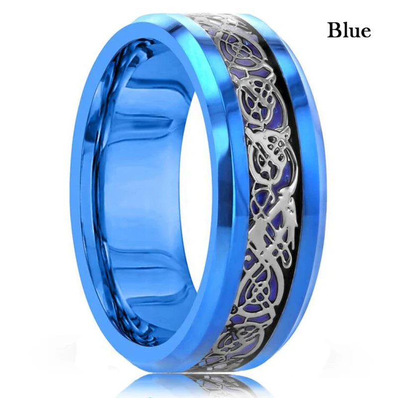 Anillo Dragon Celta - 21 Colores Acero Inoxidable