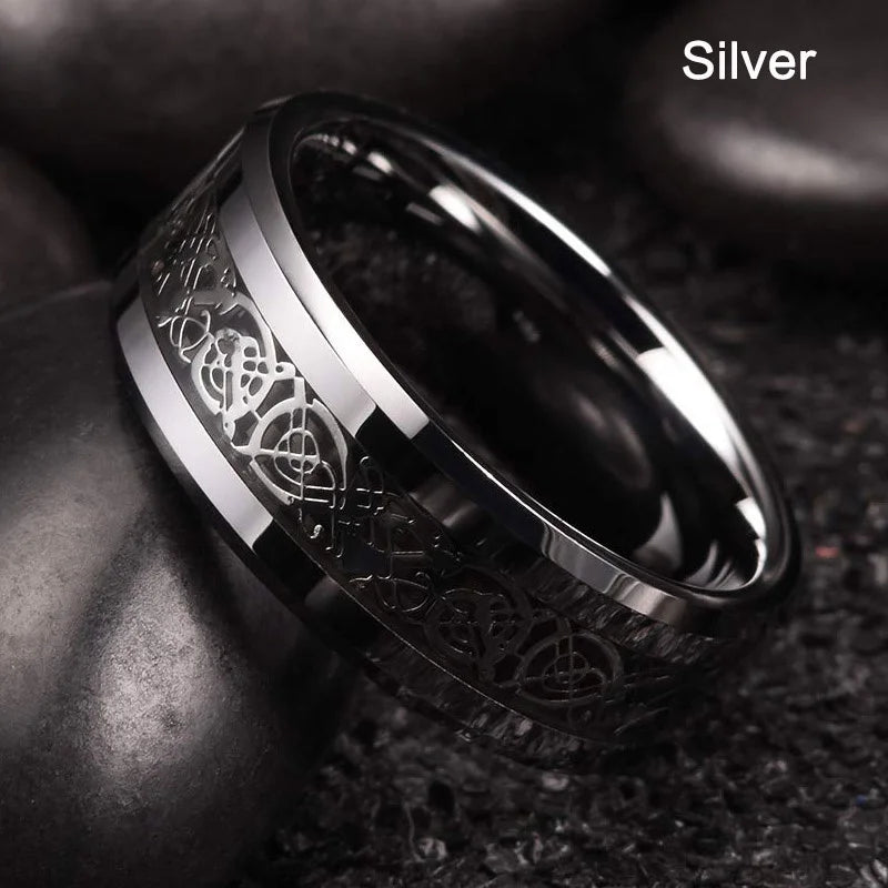 Anillo Dragon Celta - 21 Colores Acero Inoxidable
