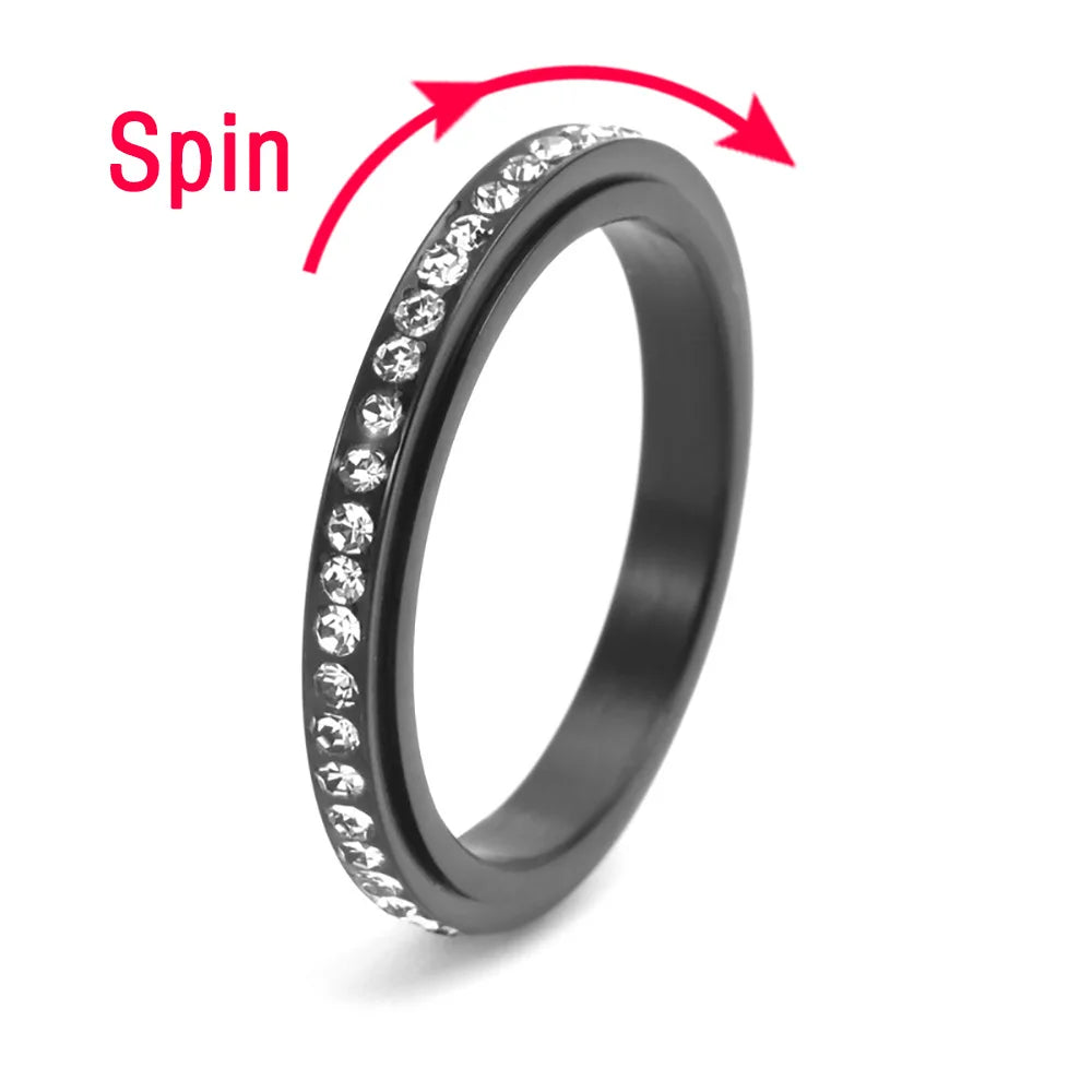 Anillo Spinner Antiestres - Acero Inoxidable Fidget