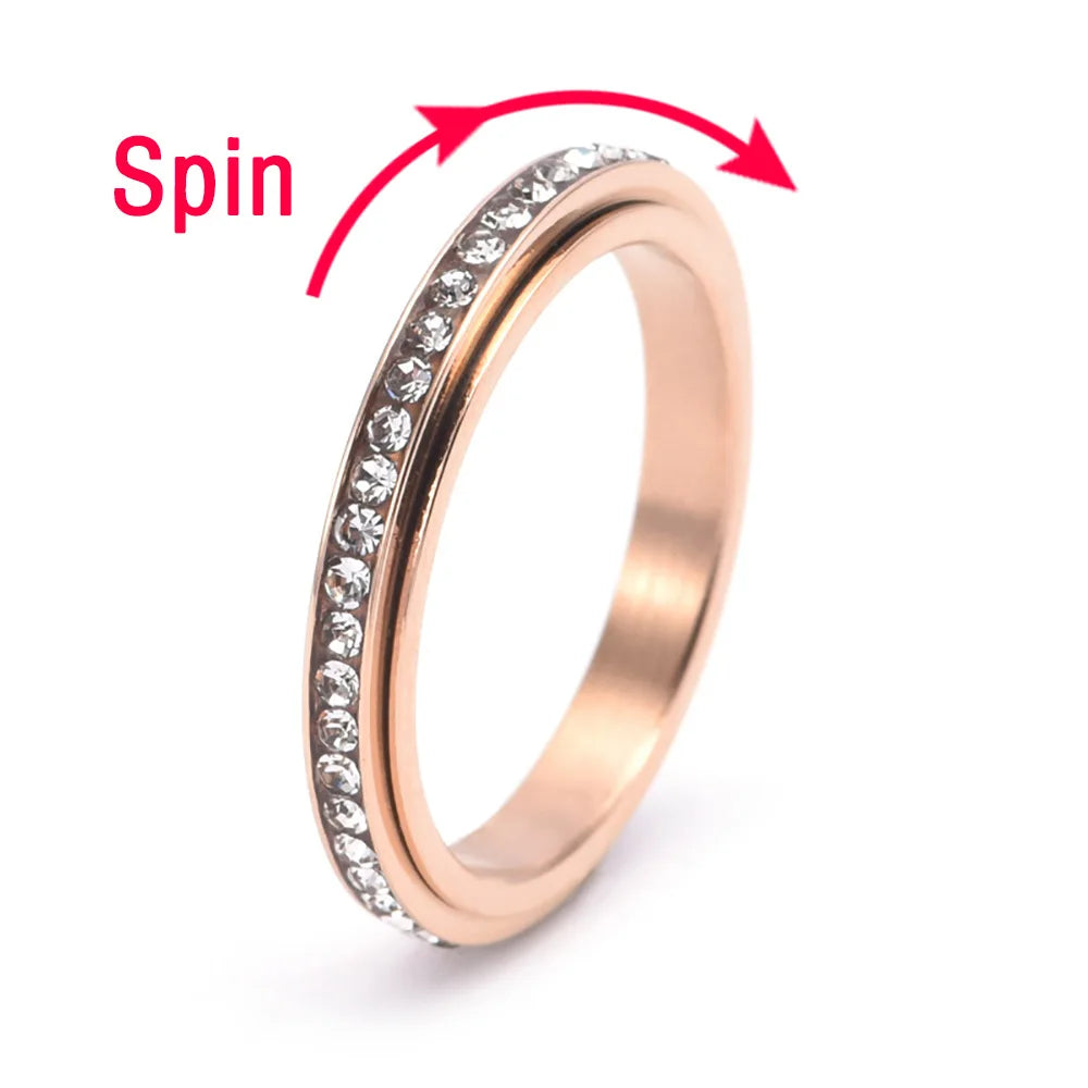 Anillo Spinner Antiestres - Acero Inoxidable Fidget