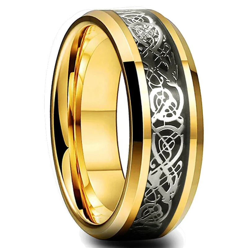 Anillo Dragon Celta - 21 Colores Acero Inoxidable