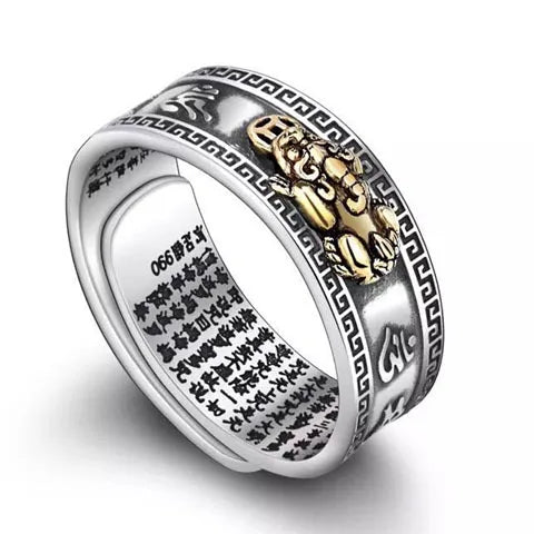 Anillo Pixiu Feng Shui - Amuleto de Buena Suerte