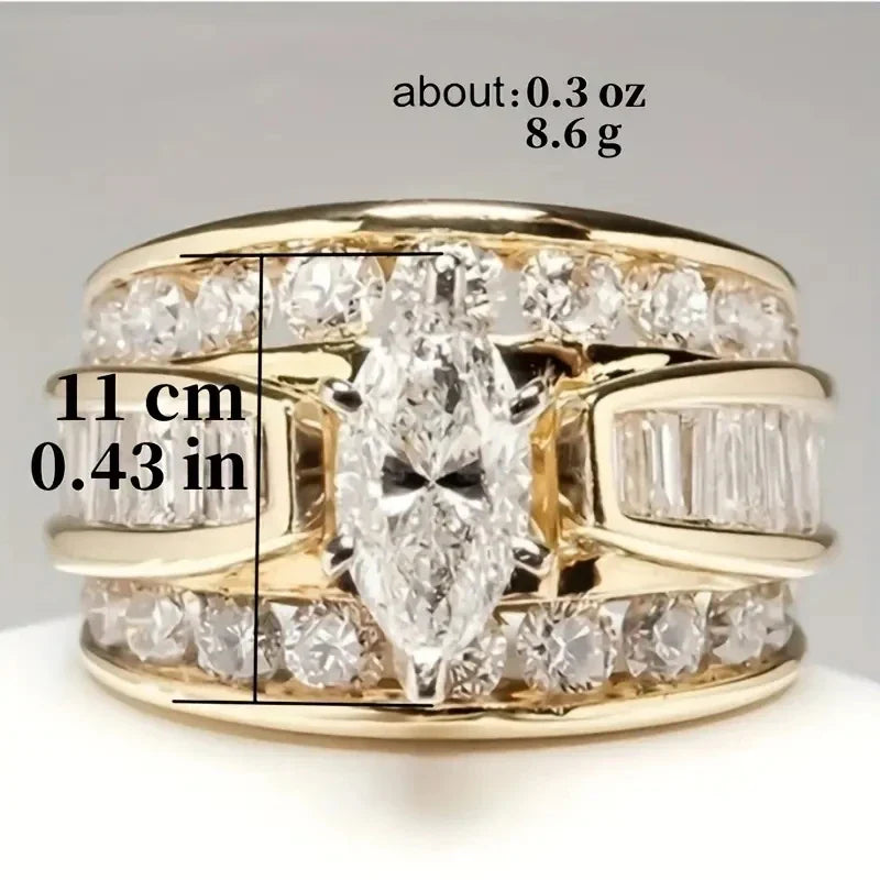Anillo Corte Marquesa - Lujo para Aniversario
