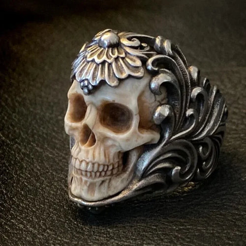 Anillo Calavera Hip-Hop Ajustable - Unisex
