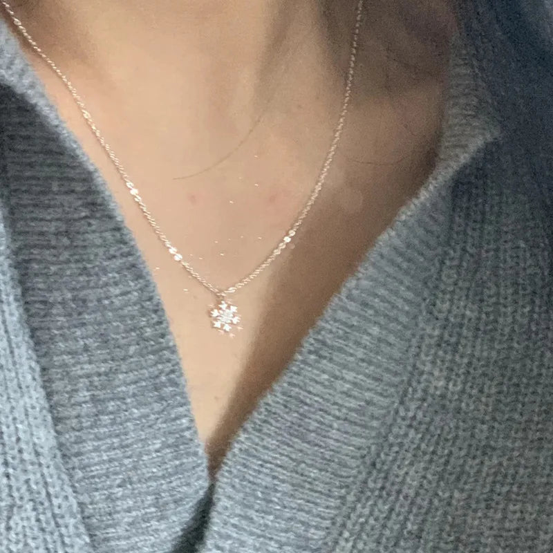 Collar Copo de Nieve Plata 925 - Delicado y Elegante