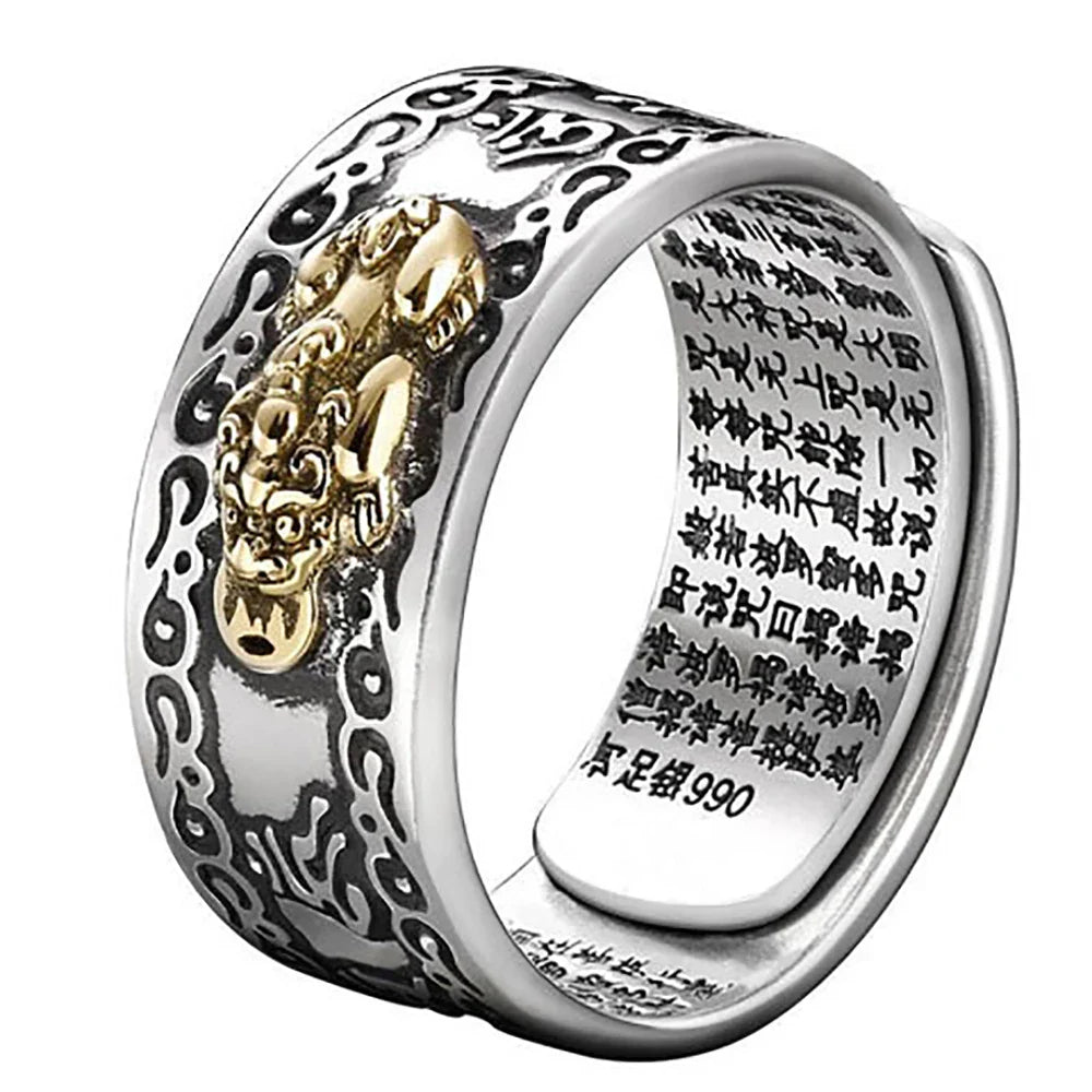 Anillo Pixiu Feng Shui - Amuleto de Buena Suerte