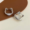 Aros Rombos Plata 925 - Minimalista Irregular