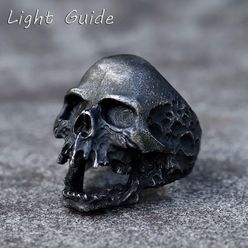 Anillo Calavera Vintage Acero 316L - Estilo Biker