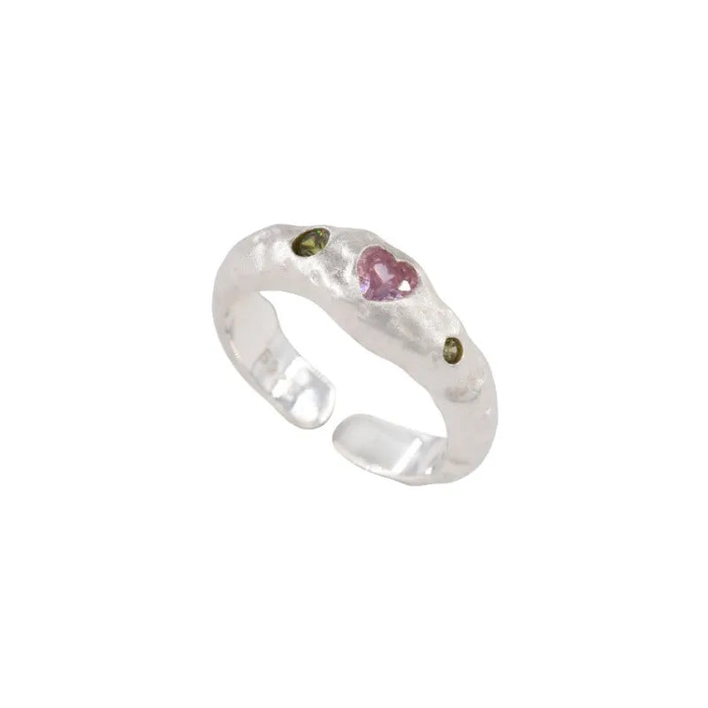 Anillo Giratorio Irregular Plata 925 - Diseno Moderno