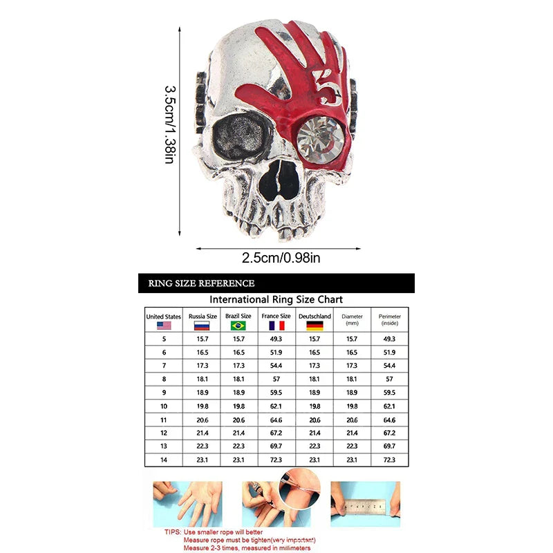 Anillo Calavera Five Finger Death Punch - Gotico Vintage