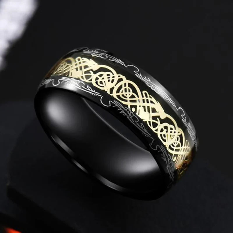 Anillo Dragon Celta - 21 Colores Acero Inoxidable