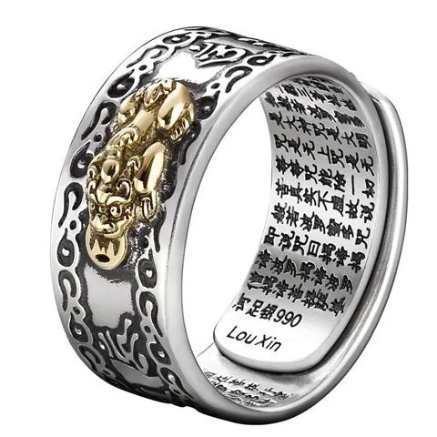 Anillo Pixiu Feng Shui - Amuleto de Buena Suerte