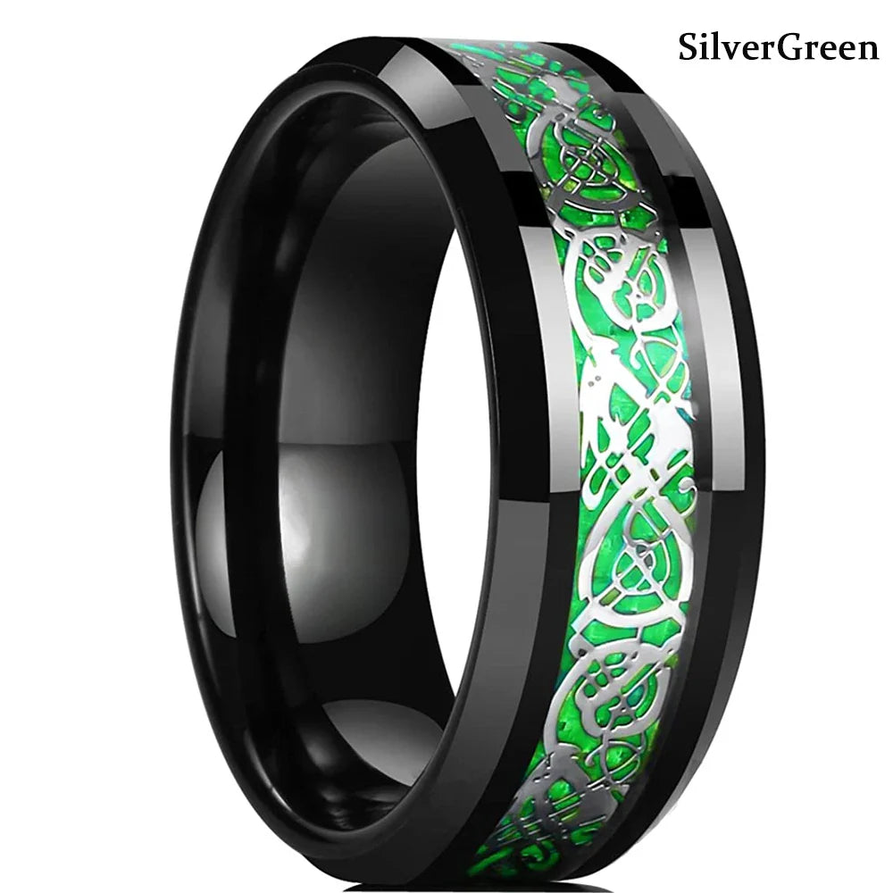 Anillo Dragon Celta - 21 Colores Acero Inoxidable