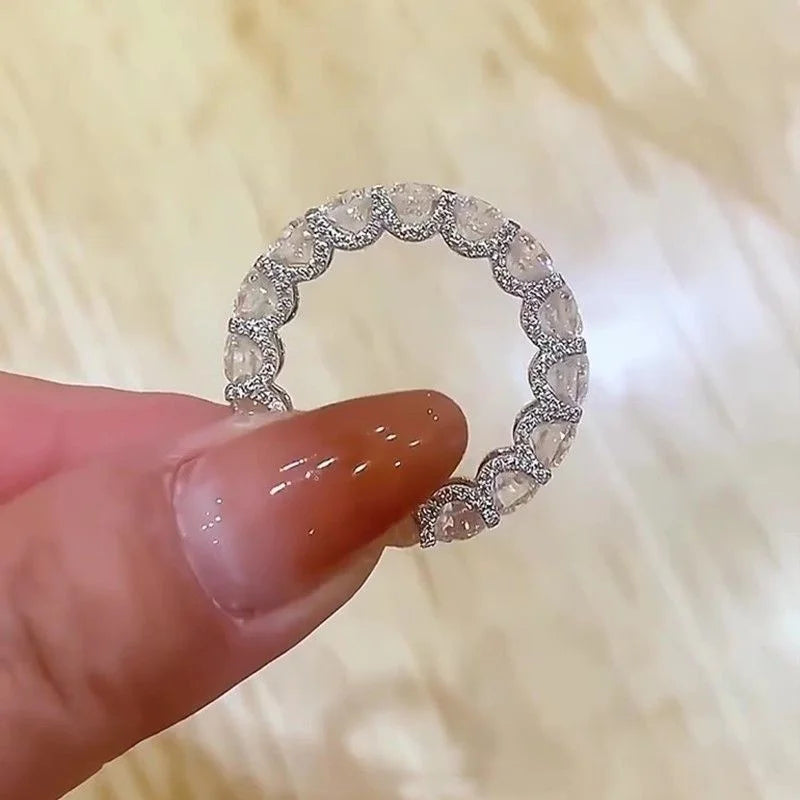 Anillo Rueda de Cristal Zircon - Lujo Minimalista