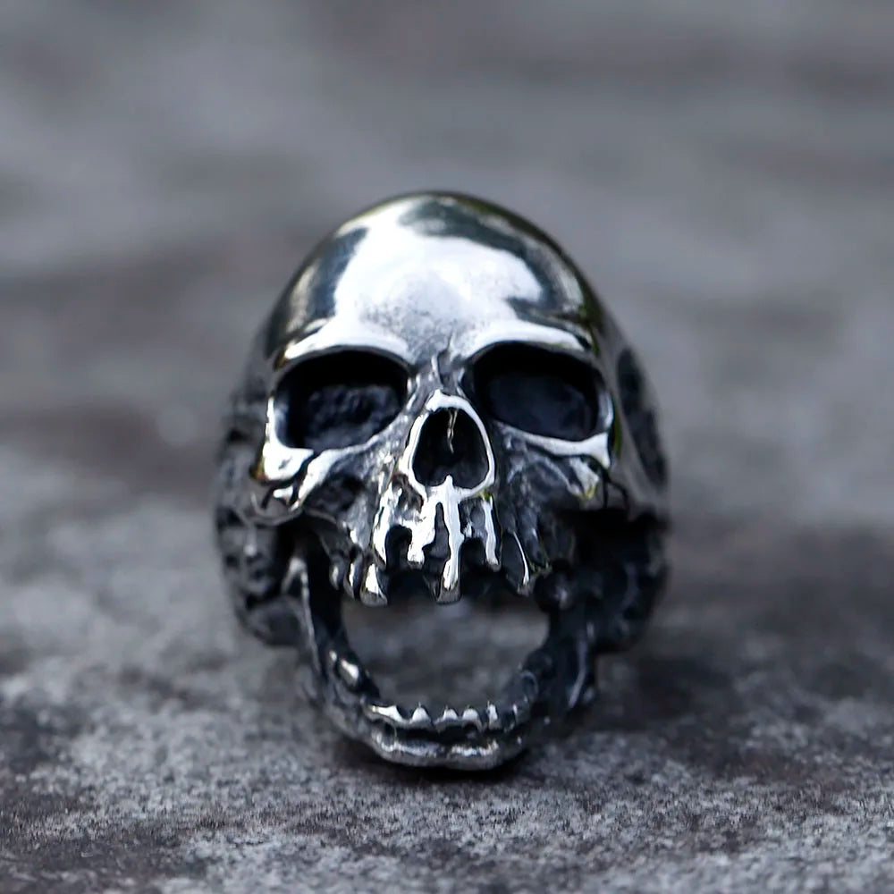 Anillo Calavera Vintage Acero 316L - Estilo Biker
