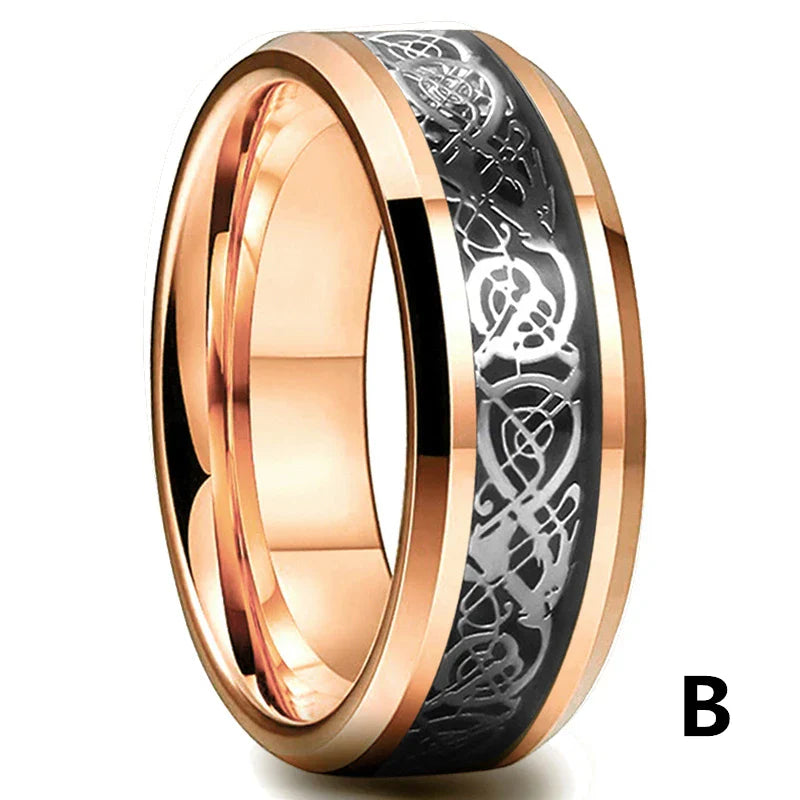 Anillo Dragon Celta - 21 Colores Acero Inoxidable