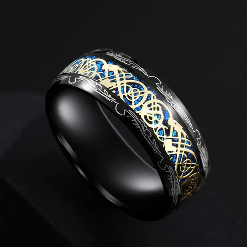 Anillo Dragon Celta - 21 Colores Acero Inoxidable
