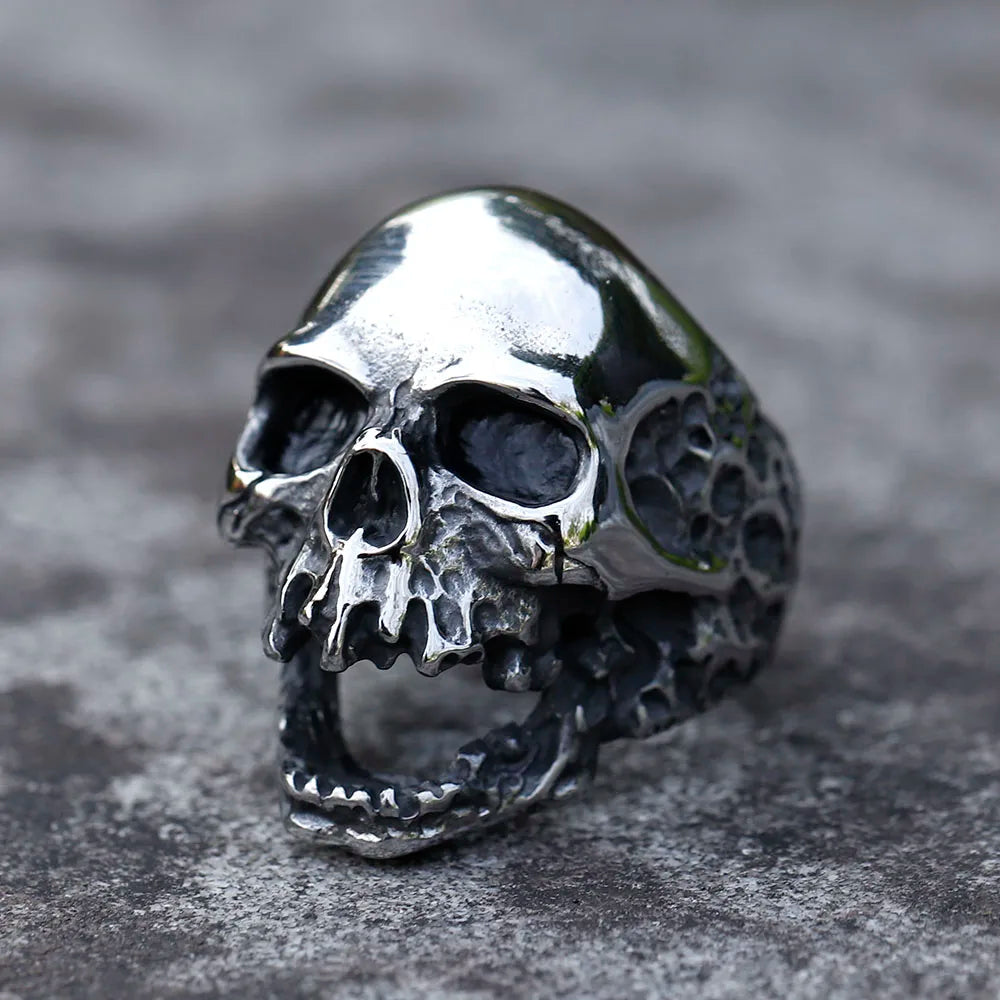 Anillo Calavera Vintage Acero 316L - Estilo Biker
