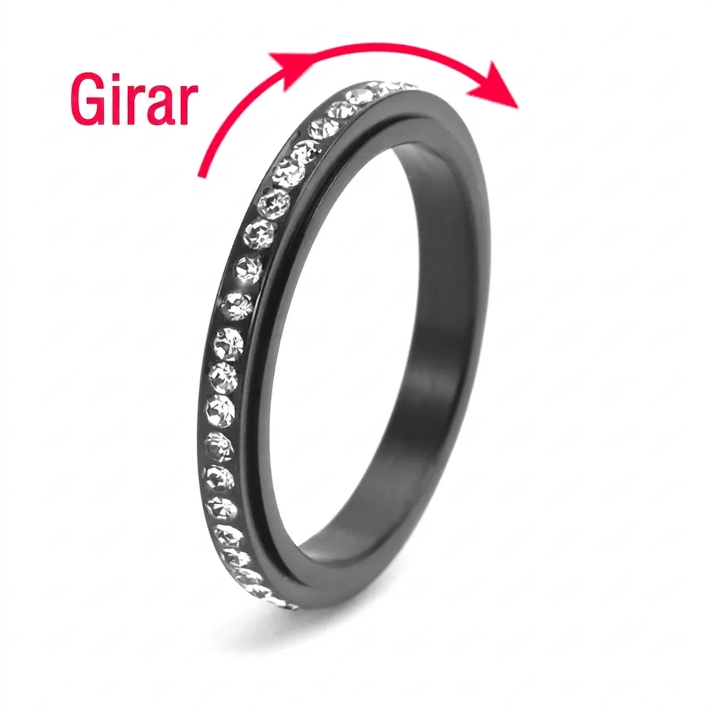 Anillo Spinner Antiestres - Acero Inoxidable Fidget